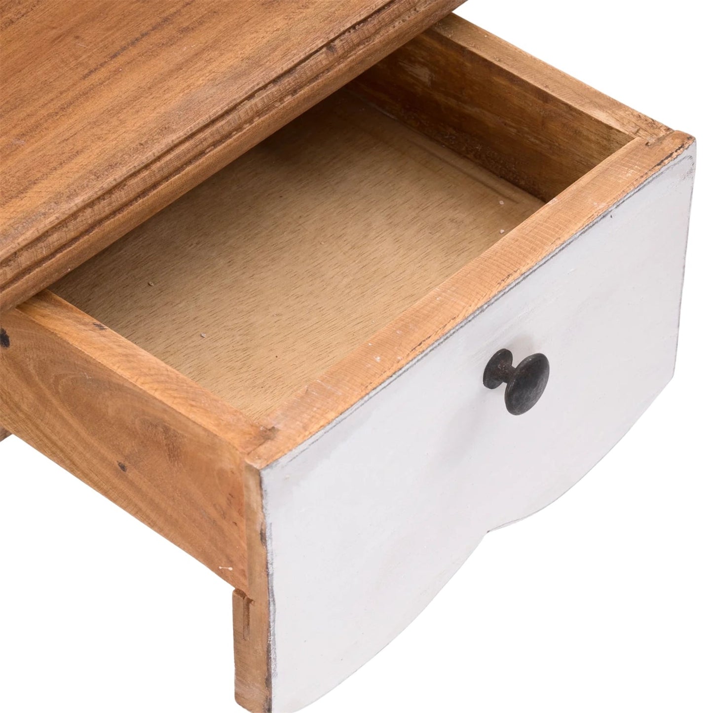 MASSIVHOLZ SEKRETÄR NAPOLEON 92x80cm(HxB) | Massivholz Schreibtisch | Farbe: 06 weiß-landhaus
