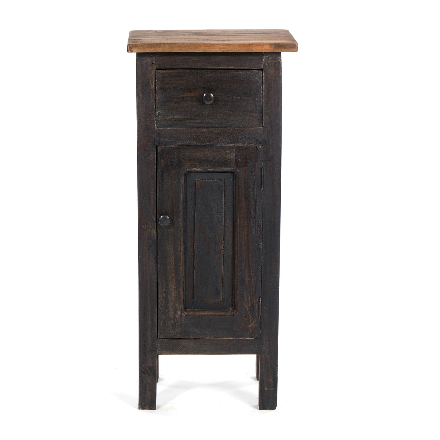 FLURSCHRANK PLANT 80x36cm (HxB) Massivholz | Telefontisch | Farbe: 04 schwarz-natur