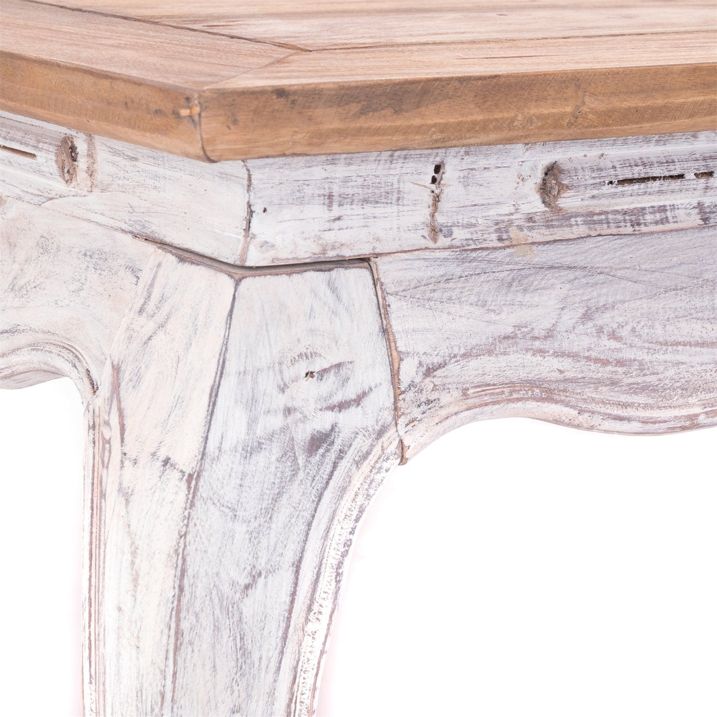 OPIUMTISCH "EAST 80" | 80x80x36 cm, Mahagoni | Beistelltisch | Farbe: 05 weiß-natur