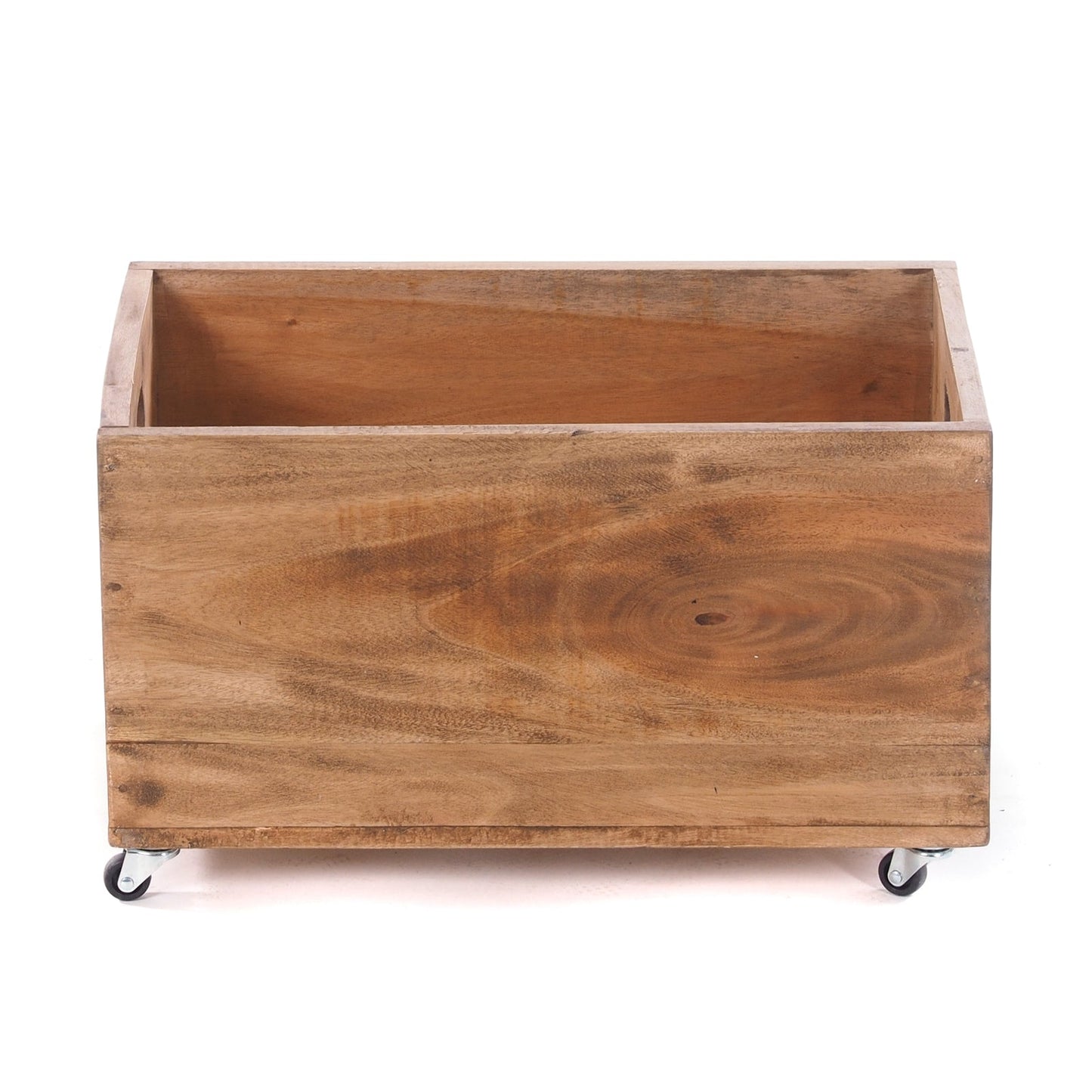 ROLLBARE HOLZKISTE "BOX" | 26x45x30 cm, Massivholz | Aufbewahrung | Farbe: 01 natur-vintage