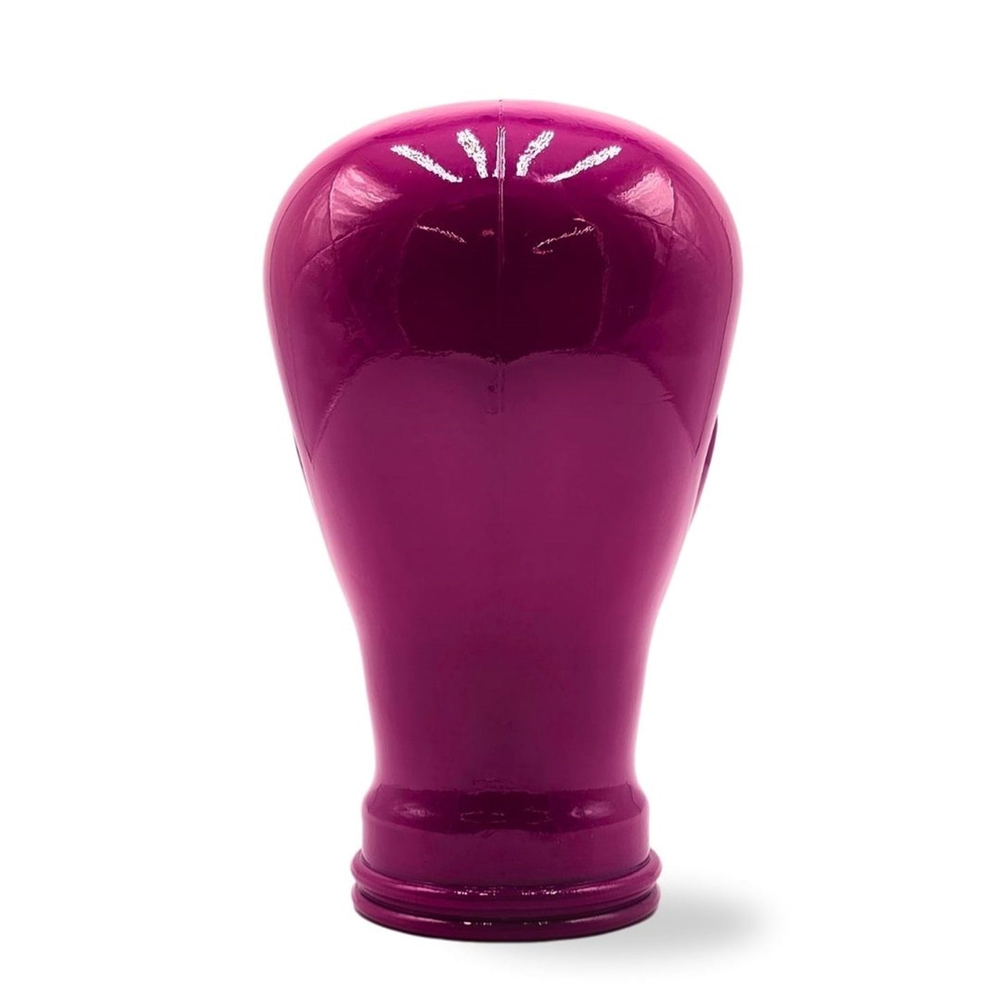 Glas KOPFHÖRERSTÄNDER voll Glanz + matt | 29cm Glaskopf Skulptur | Farbe: OP2 pink