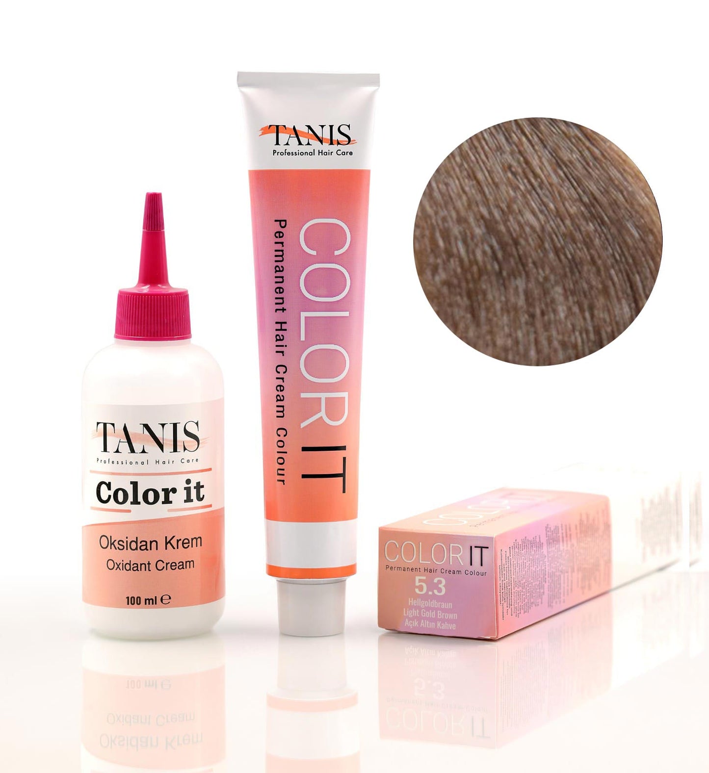 Permanente Haarfarbe COLOR-IT 5.3 Hellgoldbraun