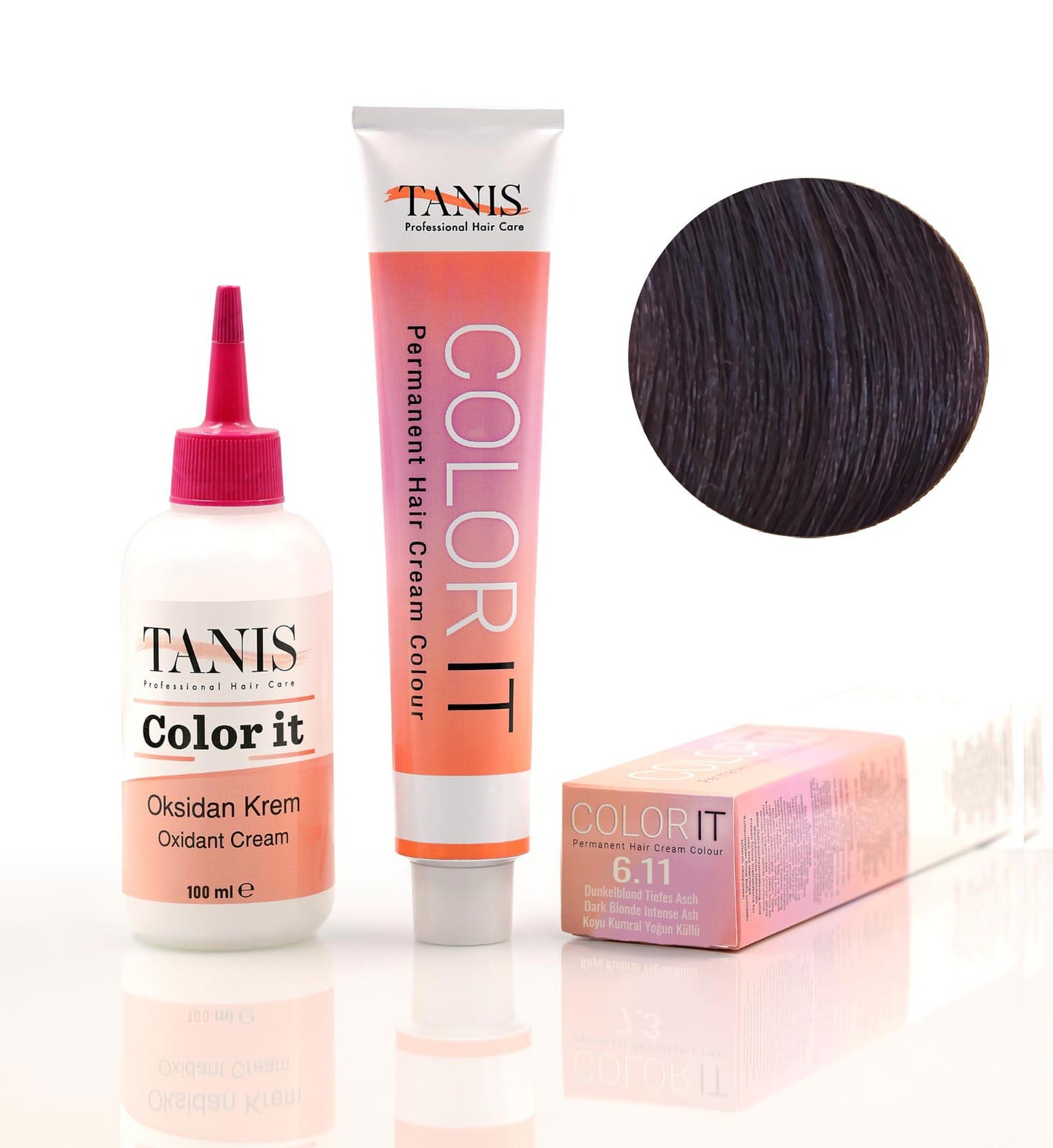 Permanente Haarfarbe COLOR-IT 6.11 Dunkelblond Tiefes Asch