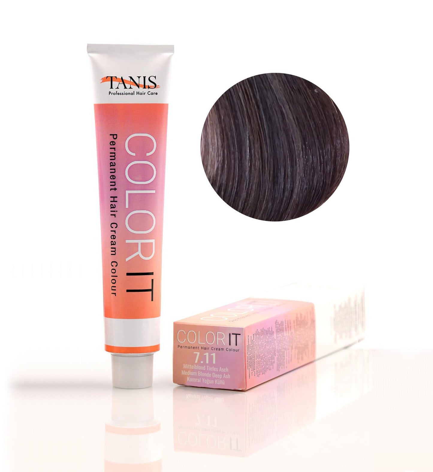 Permanente Haarfarbe COLOR-IT 7.11 Mittelblond Tiefes Asch
