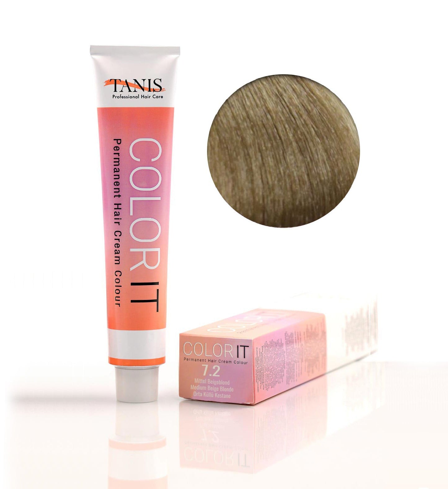 Permanente Haarfarbe COLOR-IT 7.2 Mittelbeigeblond