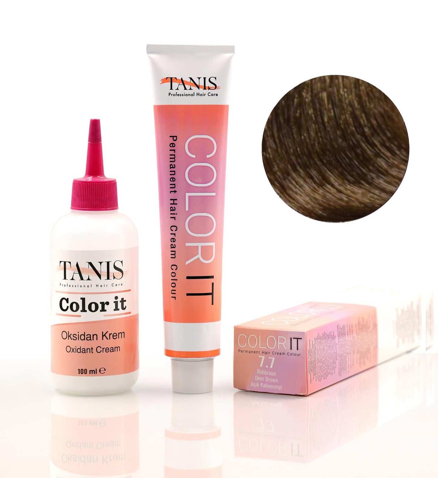 Permanente Haarfarbe COLOR-IT 7.7 Rehbraun