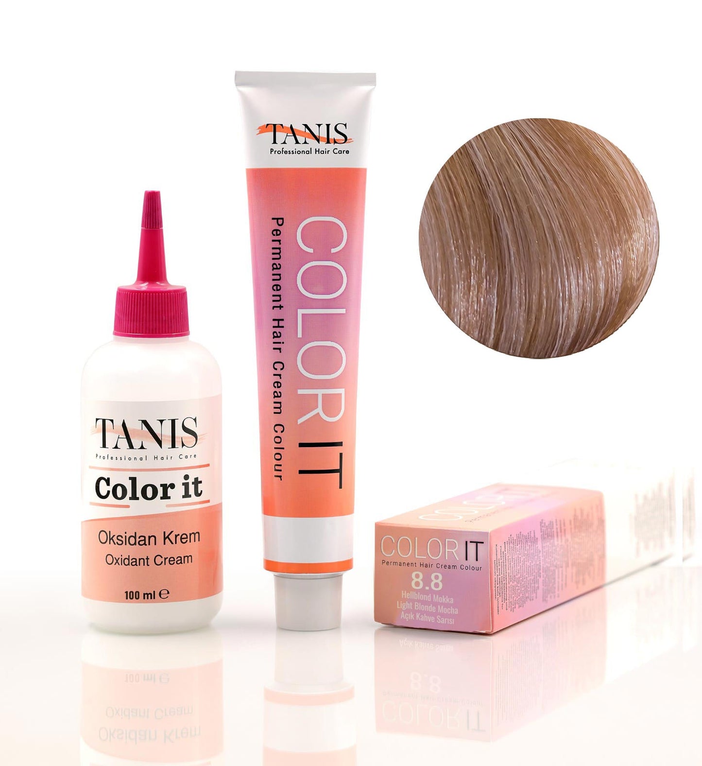 Permanente Haarfarbe COLOR-IT 8.8 Hellblond Mokka