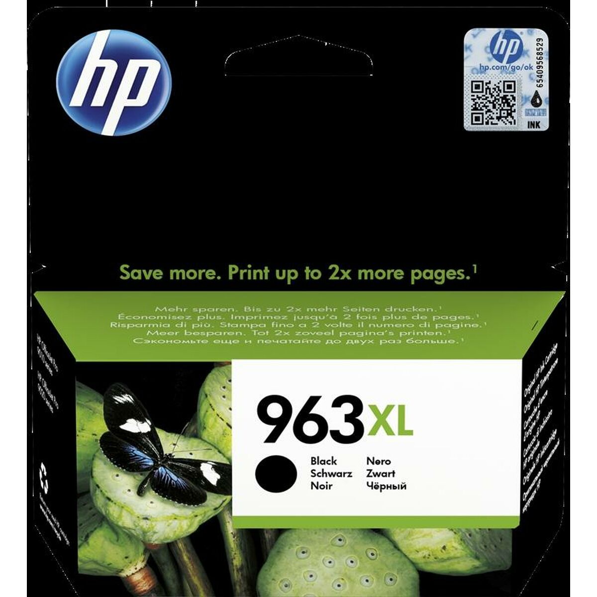 Original Tintenpatrone HP Officejet Pro All-in-One 9010,9012,9014,9015,9016,9019,9020,9022,9025 - Nº 963XL Schwarz (40 Stück)