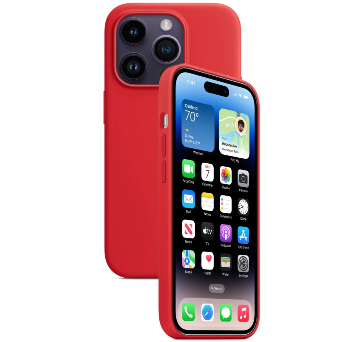 Silikon Tasche Case für Apple iPhone 15 Pro Orange Sorbet MagSafe Model A2912 #MPTG3FE/A