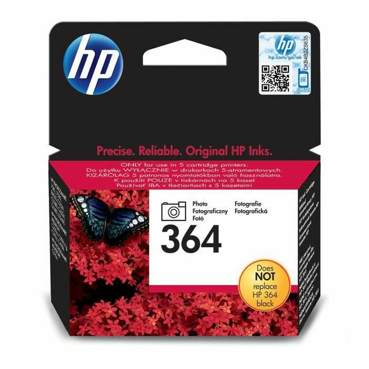 Original Tintenpatrone HP 364 Schwarz