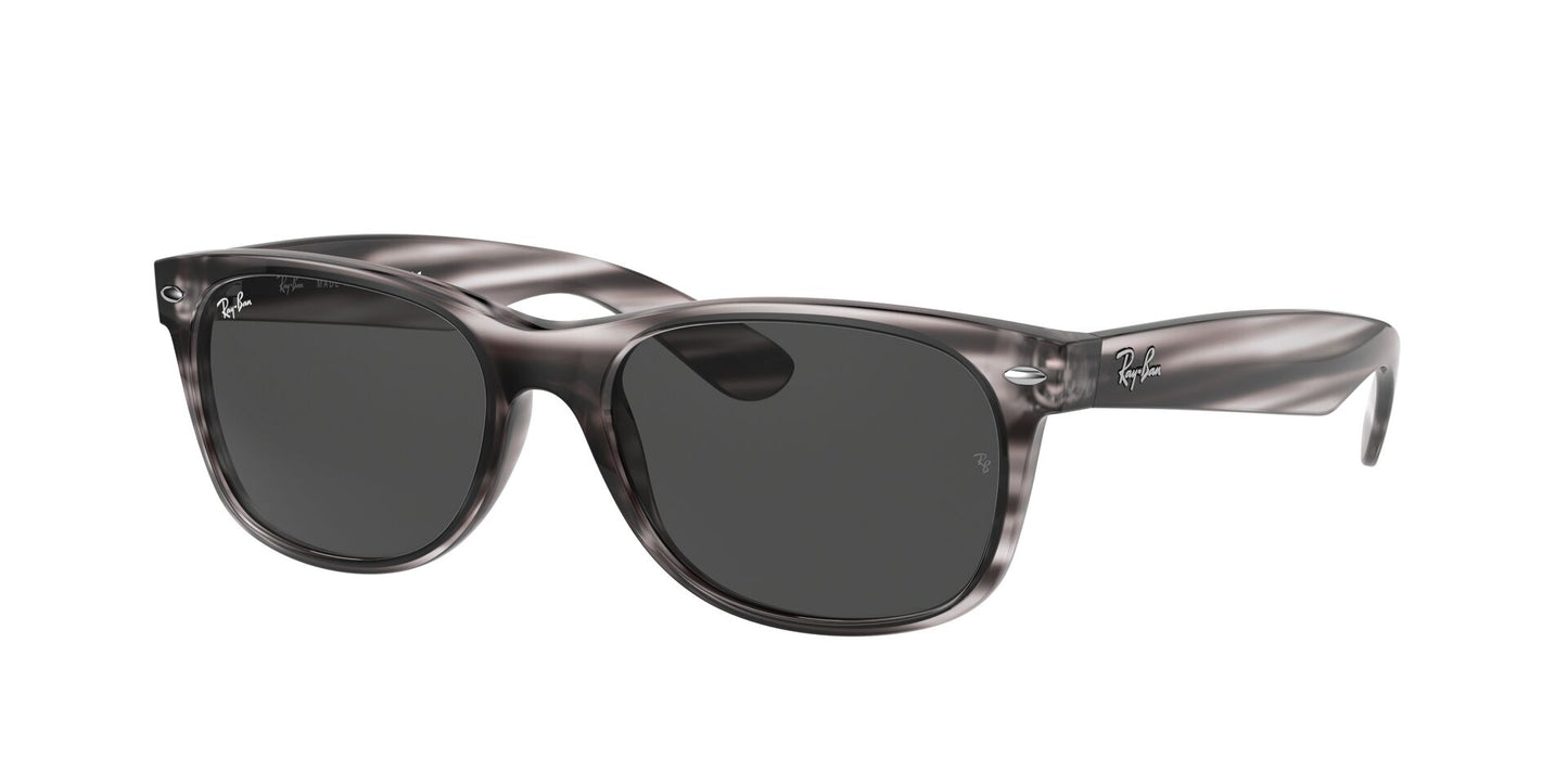 Ray-Ban New Wayfarer RB2132 - Small Striped Grey/Dark Grey #colour_striped-grey-dark-grey