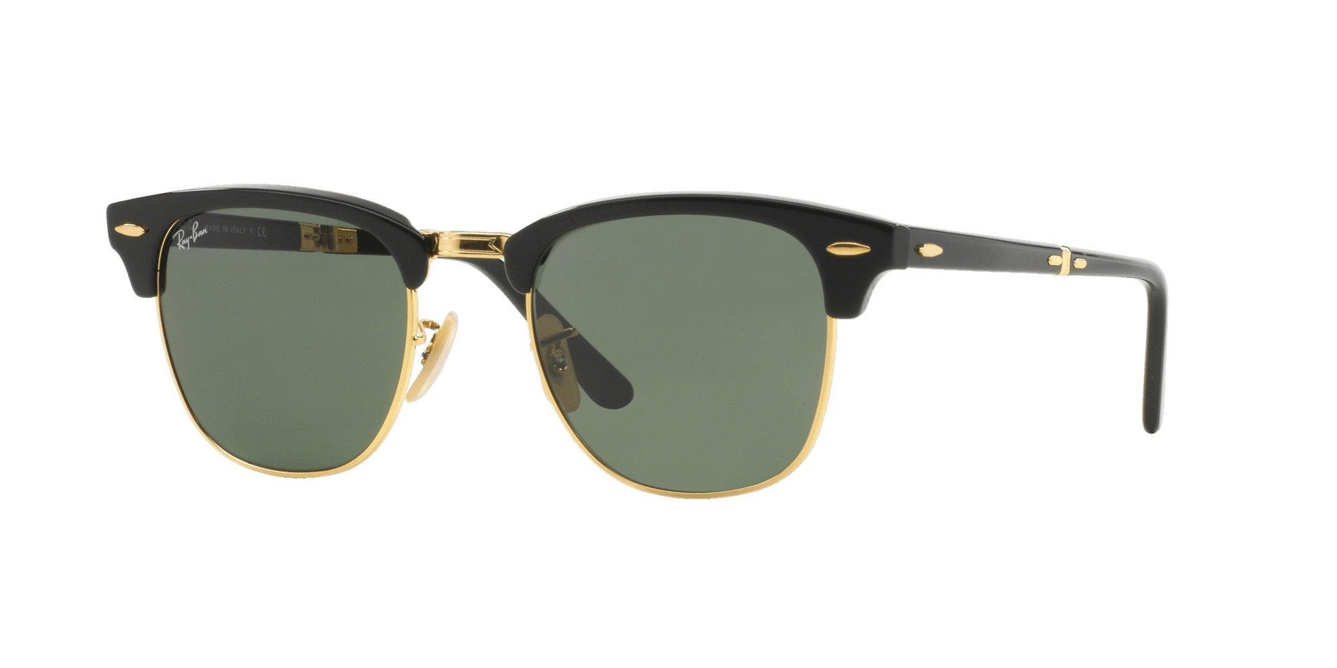 Ray-Ban Folding Clubmaster RB2176 Black/Green #colour_black-green