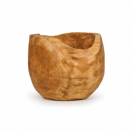 WURZELHOLZ ÜBERTOPF "LIVA" | Teak, 30 cm | Teakholz Blumentopf