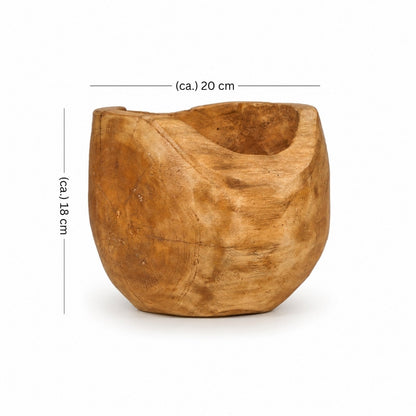 WURZELHOLZ ÜBERTOPF "LIVA" | Teak, 30 cm | Teakholz Blumentopf