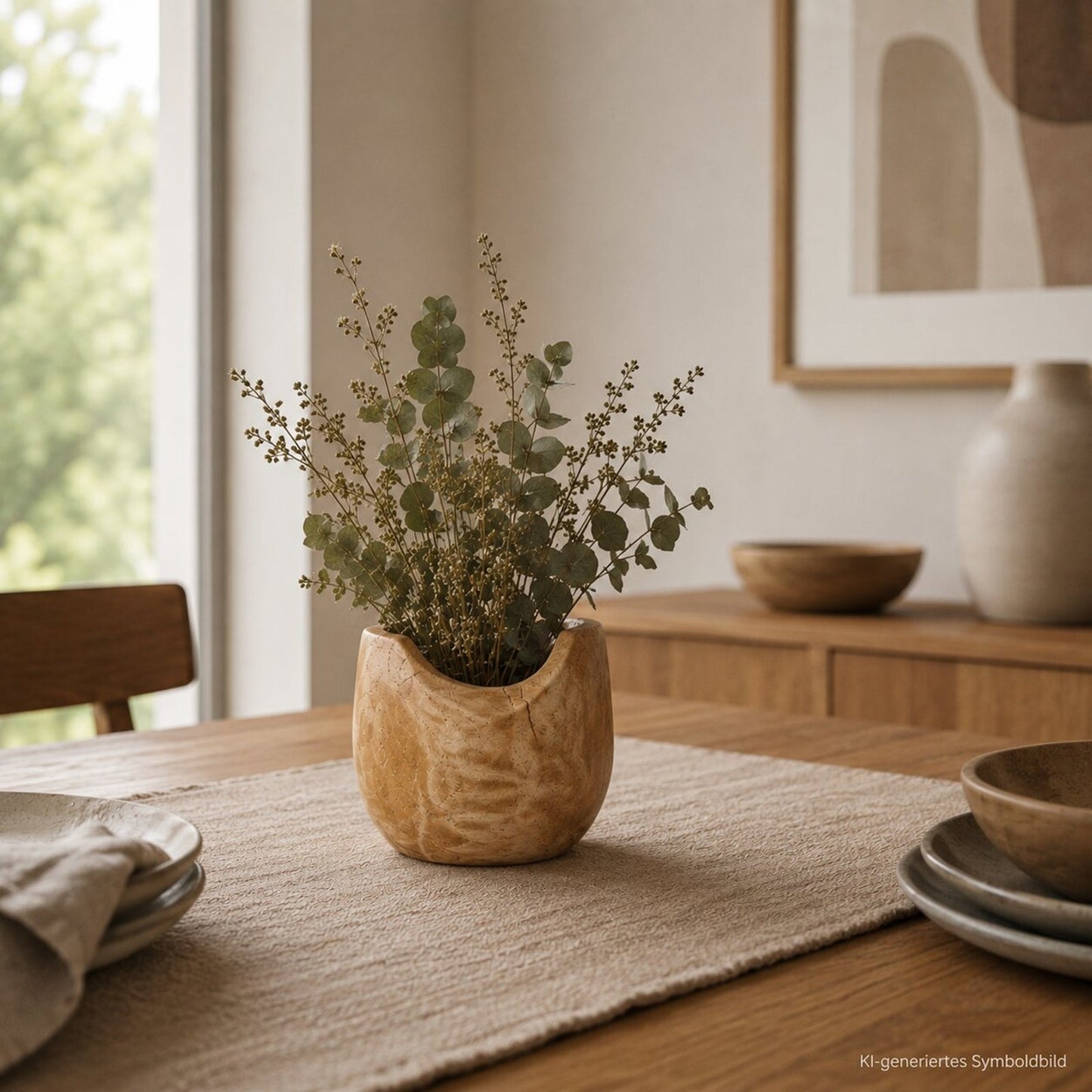WURZELHOLZ ÜBERTOPF "LIVA" | Teak, 30 cm | Teakholz Blumentopf