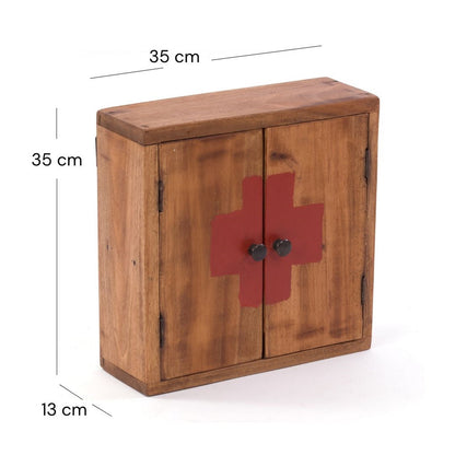 MEDIZINSCHRANK MEDIC | 35x35x13cm, Massivholz | Wandschrank | Farbe: 08 honigfarben gewachst
