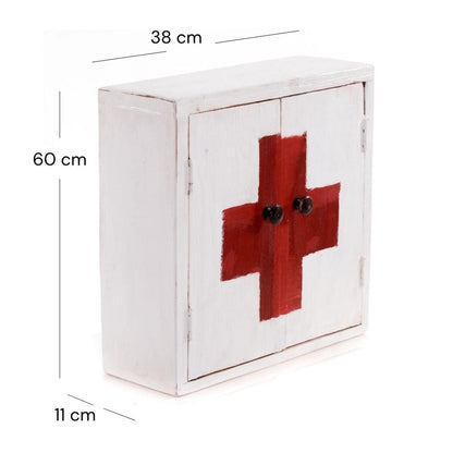 MEDIZINSCHRANK MEDIC | 35x35x13cm, Massivholz | Wandschrank | Farbe: 06 weiß-landhaus