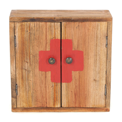 MEDIZINSCHRANK MEDIC | 35x35x13cm, Massivholz | Wandschrank | Farbe: 01 natur-vintage