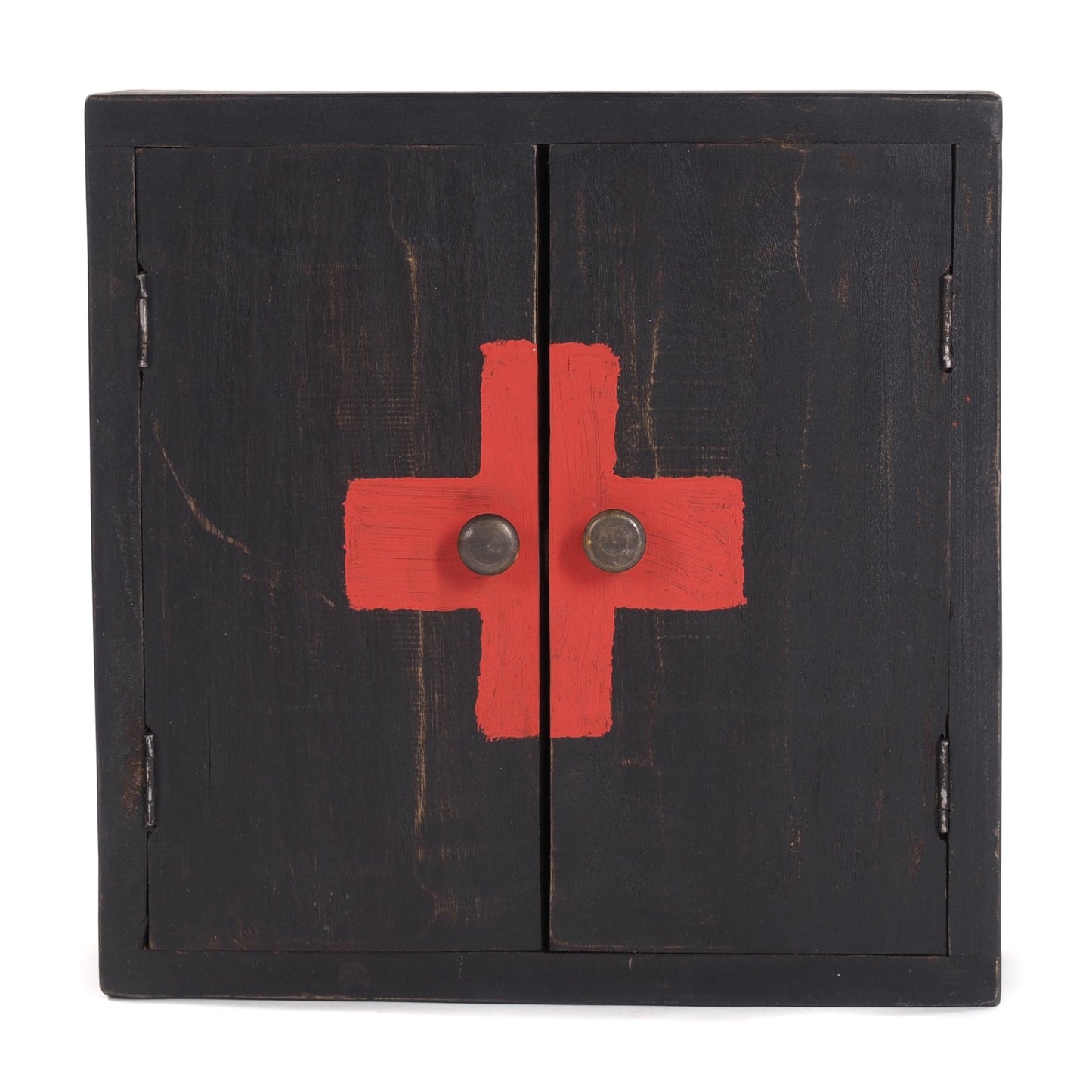 MEDIZINSCHRANK MEDIC | 35x35x13cm, Massivholz | Wandschrank | Farbe: 04 schwarz-natur