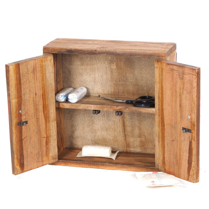 MEDIZINSCHRANK MEDIC | 35x35x13cm, Massivholz | Wandschrank | Farbe: 01 natur-vintage
