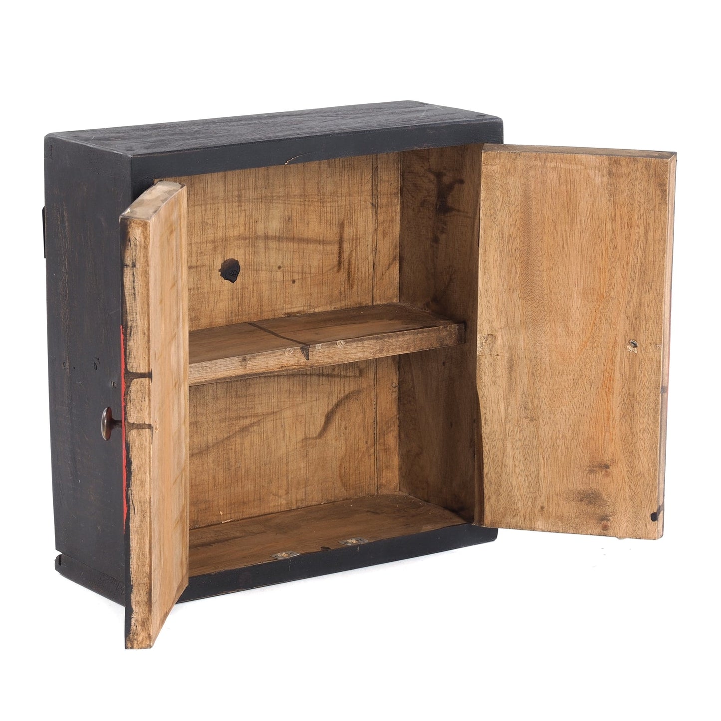 MEDIZINSCHRANK MEDIC | 35x35x13cm, Massivholz | Wandschrank | Farbe: 04 schwarz-natur