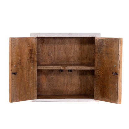 MEDIZINSCHRANK MEDIC | 35x35x13cm, Massivholz | Wandschrank | Farbe: 06 weiß-landhaus
