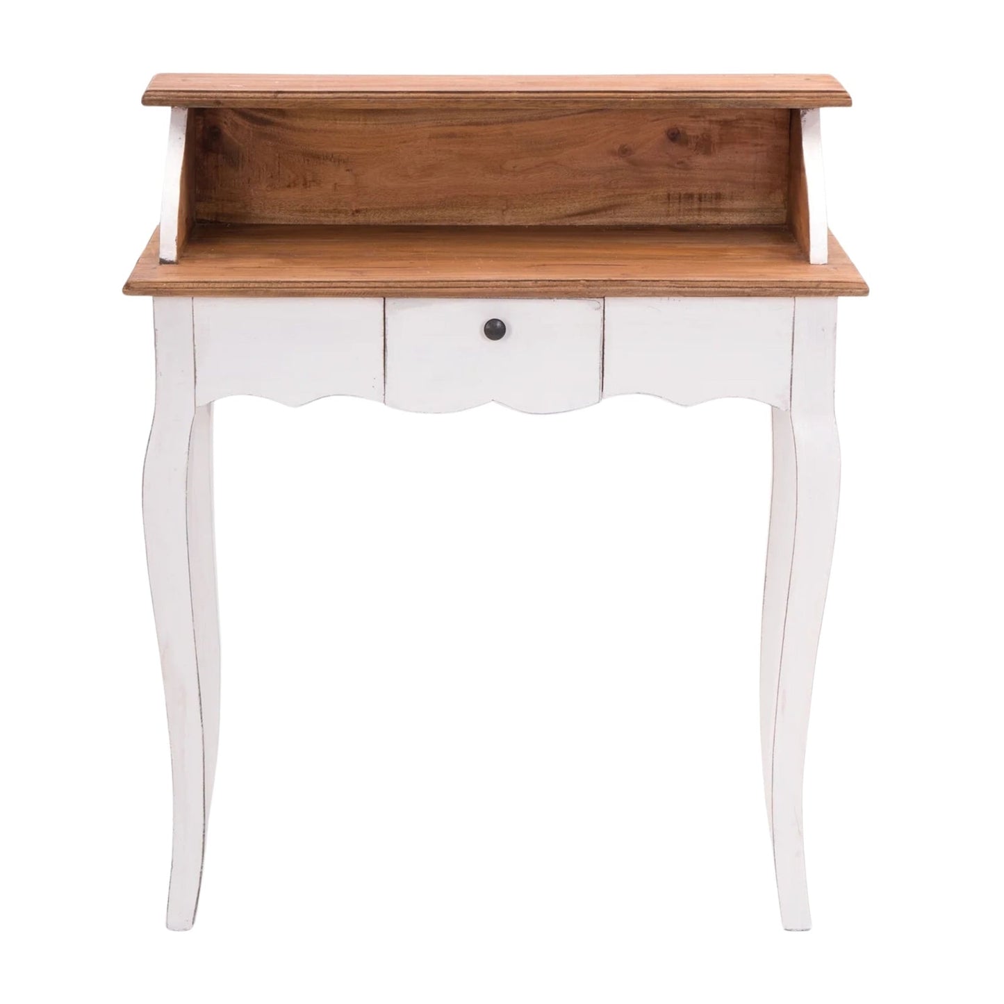 MASSIVHOLZ SEKRETÄR NAPOLEON 92x80cm(HxB) | Massivholz Schreibtisch | Farbe: 06 weiß-landhaus