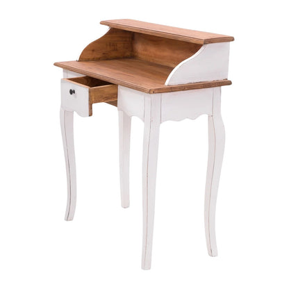 MASSIVHOLZ SEKRETÄR NAPOLEON 92x80cm(HxB) | Massivholz Schreibtisch | Farbe: 06 weiß-landhaus