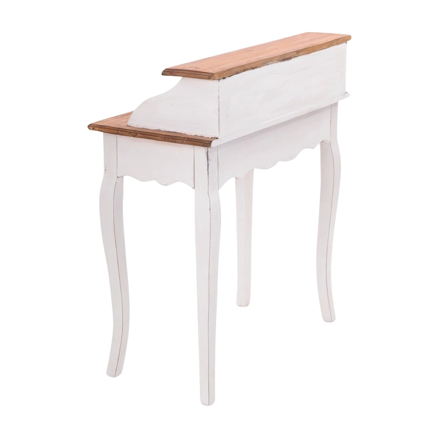 MASSIVHOLZ SEKRETÄR NAPOLEON 92x80cm(HxB) | Massivholz Schreibtisch | Farbe: 06 weiß-landhaus