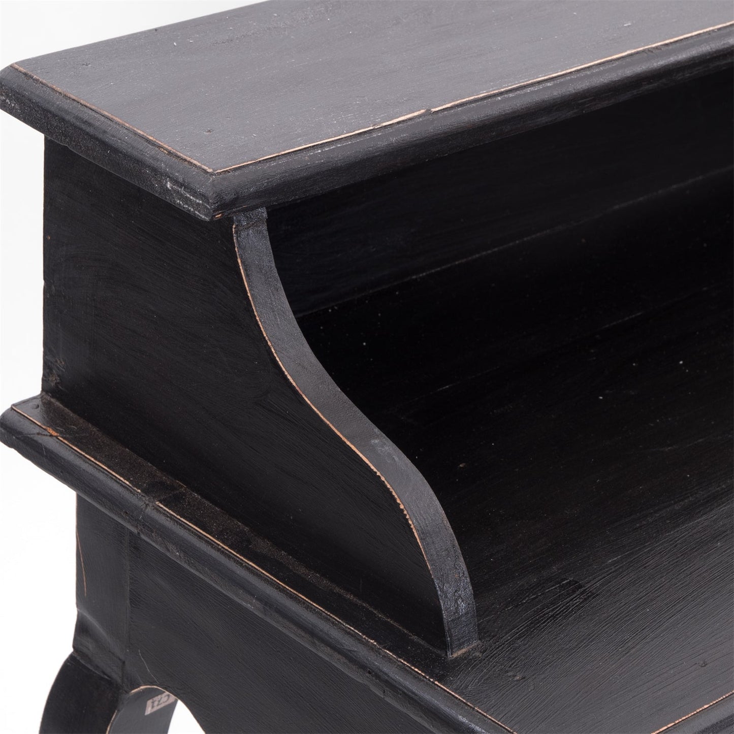 MASSIVHOLZ SEKRETÄR NAPOLEON 92x80cm(HxB) | Massivholz Schreibtisch | Farbe: 09 voodoo - schwarz