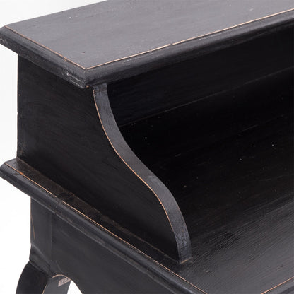 MASSIVHOLZ SEKRETÄR NAPOLEON 92x80cm(HxB) | Massivholz Schreibtisch | Farbe: 09 voodoo - schwarz