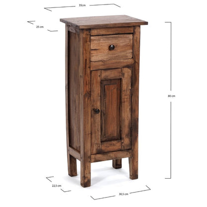 FLURSCHRANK PLANT 80x36cm (HxB) Massivholz | Telefontisch | Farbe: 02 hellbraun