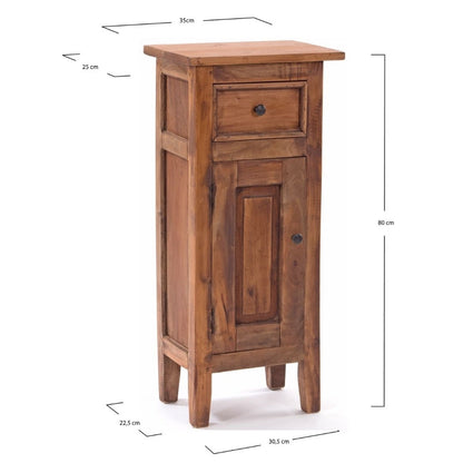 FLURSCHRANK PLANT 80x36cm (HxB) Massivholz | Telefontisch | Farbe: 08 honigfarben gewachst