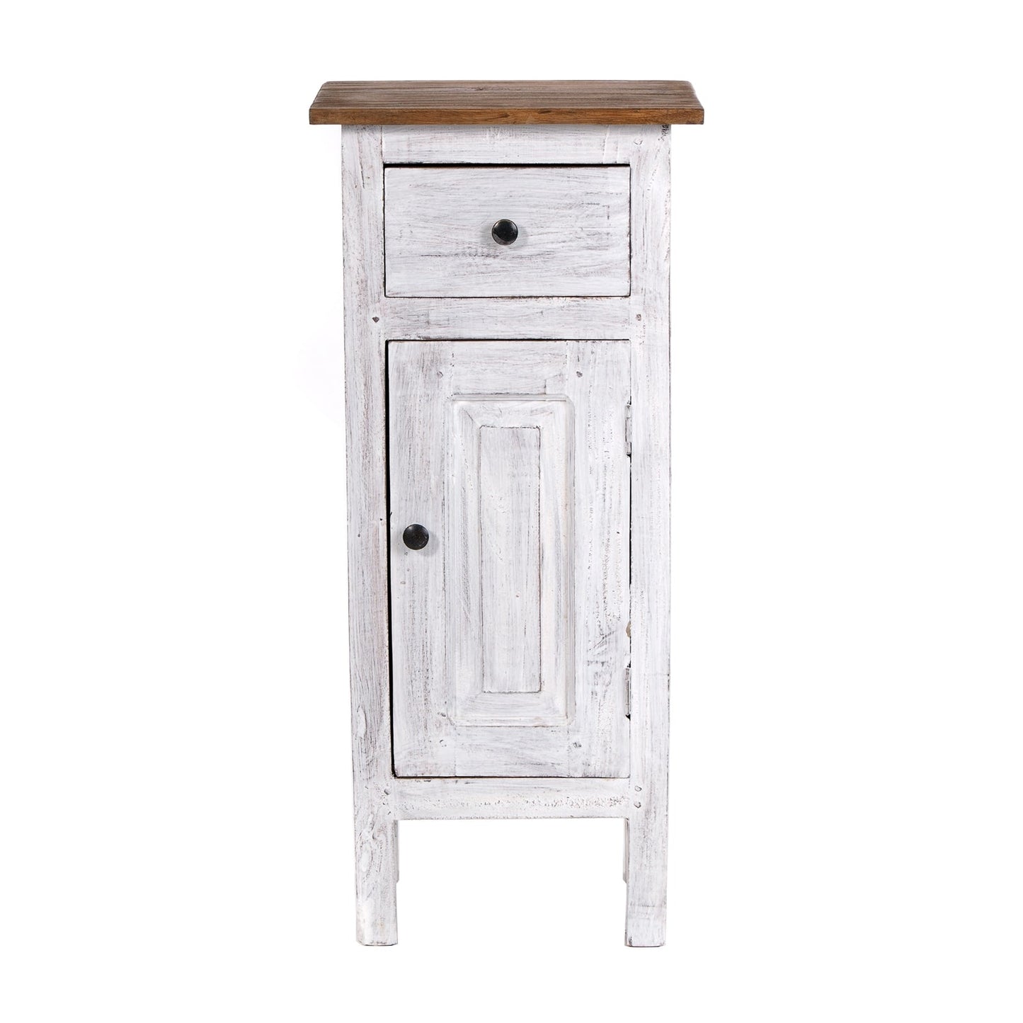 FLURSCHRANK PLANT 80x36cm (HxB) Massivholz | Telefontisch | Farbe: 05 weiß-natur
