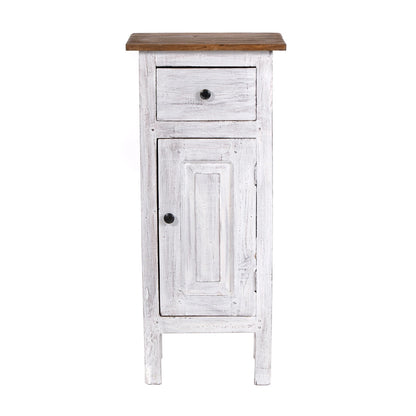 FLURSCHRANK PLANT 80x36cm (HxB) Massivholz | Telefontisch | Farbe: 05 weiß-natur