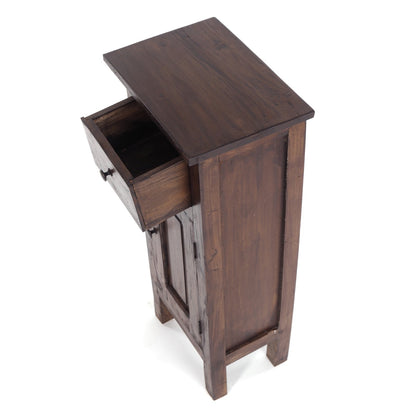 FLURSCHRANK PLANT 80x36cm (HxB) Massivholz | Telefontisch | Farbe: 03 dunkelbraun