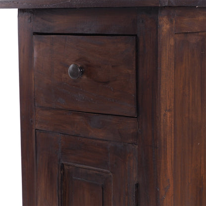 FLURSCHRANK PLANT 80x36cm (HxB) Massivholz | Telefontisch | Farbe: 03 dunkelbraun