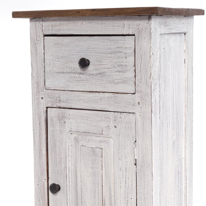 FLURSCHRANK PLANT 80x36cm (HxB) Massivholz | Telefontisch | Farbe: 05 weiß-natur