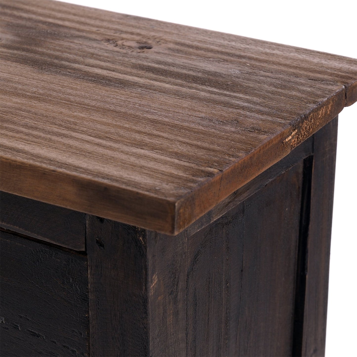 FLURSCHRANK PLANT 80x36cm (HxB) Massivholz | Telefontisch | Farbe: 04 schwarz-natur