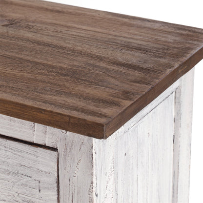 FLURSCHRANK PLANT 80x36cm (HxB) Massivholz | Telefontisch | Farbe: 05 weiß-natur
