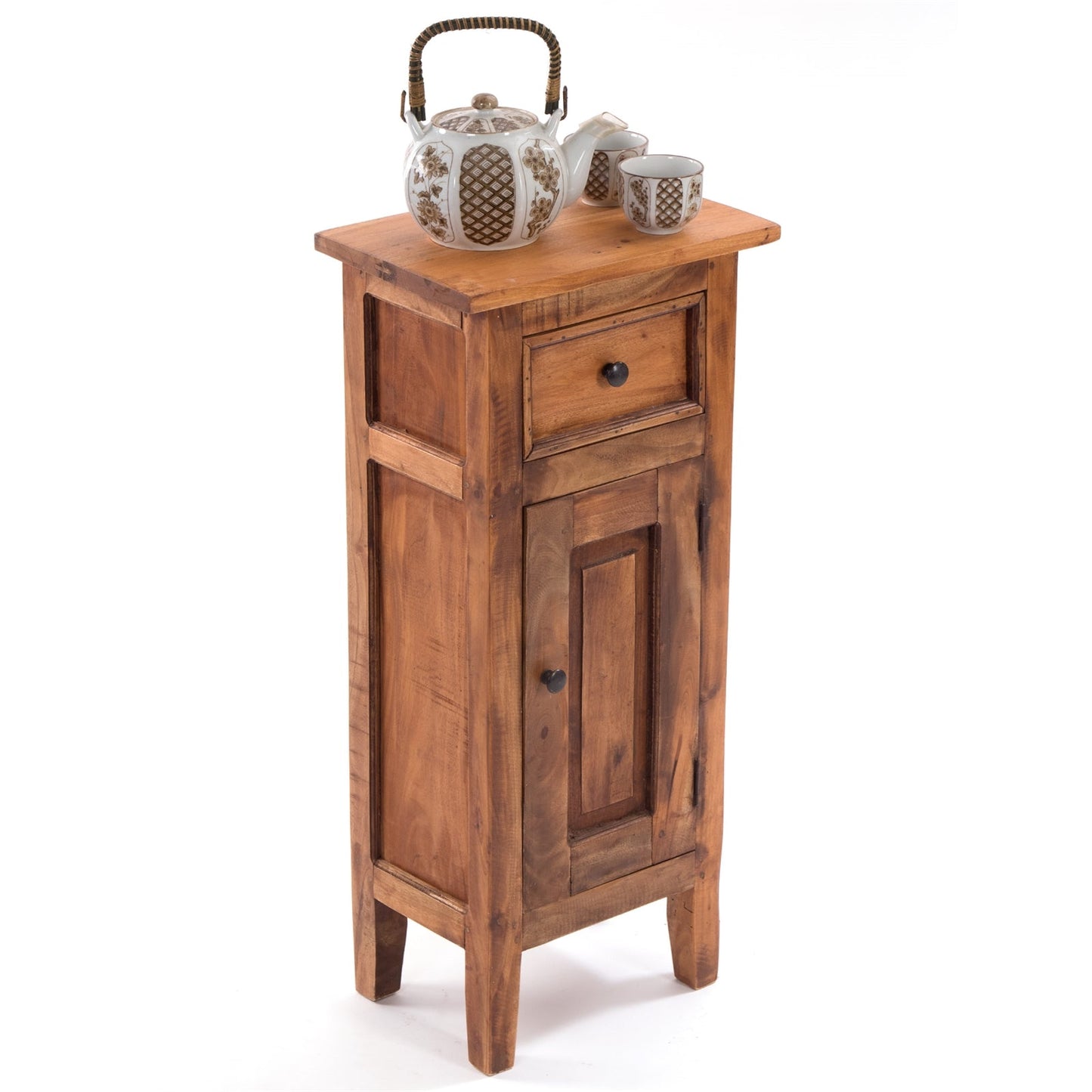 FLURSCHRANK PLANT 80x36cm (HxB) Massivholz | Telefontisch | Farbe: 08 honigfarben gewachst