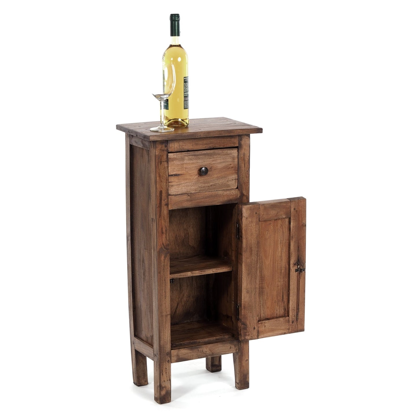 FLURSCHRANK PLANT 80x36cm (HxB) Massivholz | Telefontisch | Farbe: 02 hellbraun