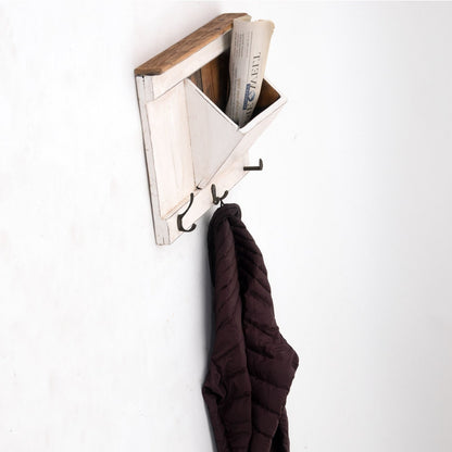 SCHLÜSSELBRETT "NATURA 50" | 50x35x13cm (BxHxT), Staufach | Garderobe | Farbe: 06 weiß-landhaus