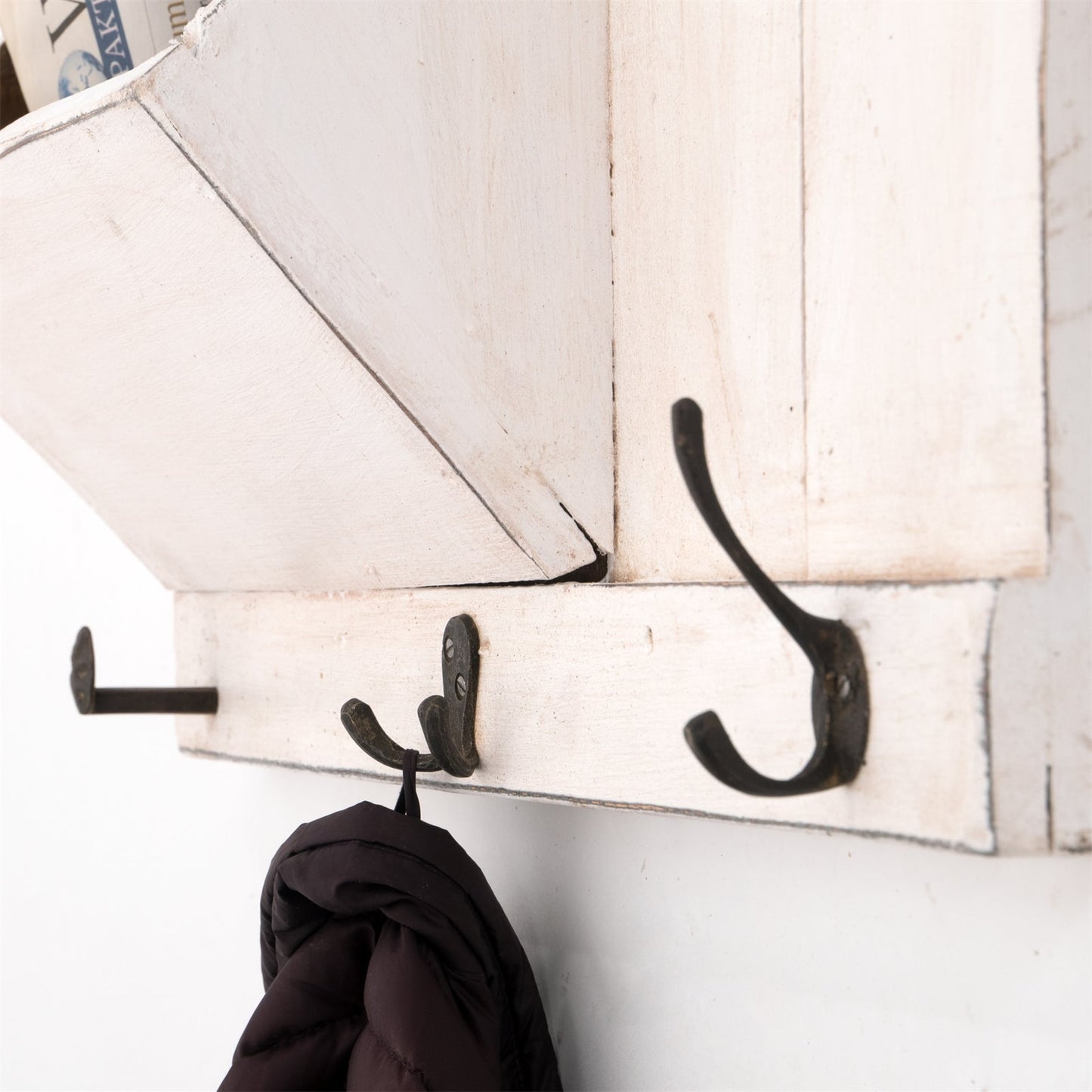 SCHLÜSSELBRETT "NATURA 50" | 50x35x13cm (BxHxT), Staufach | Garderobe | Farbe: 06 weiß-landhaus