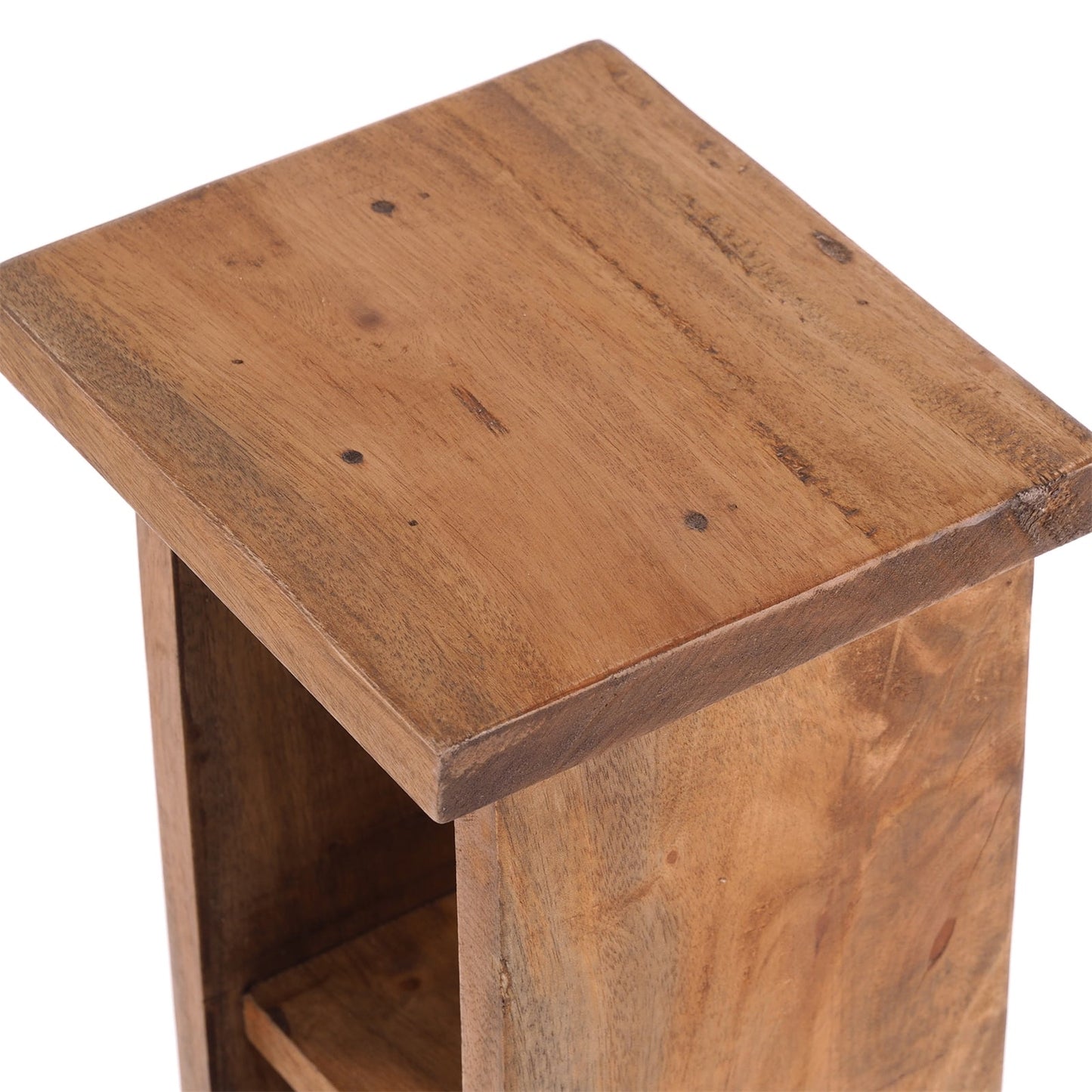 HOLZ CD REGAL TOWER | 75cm, Holzregal, Buch CD Rack mit 4 Fächern | Farbe: 08 honigfarben gewachst