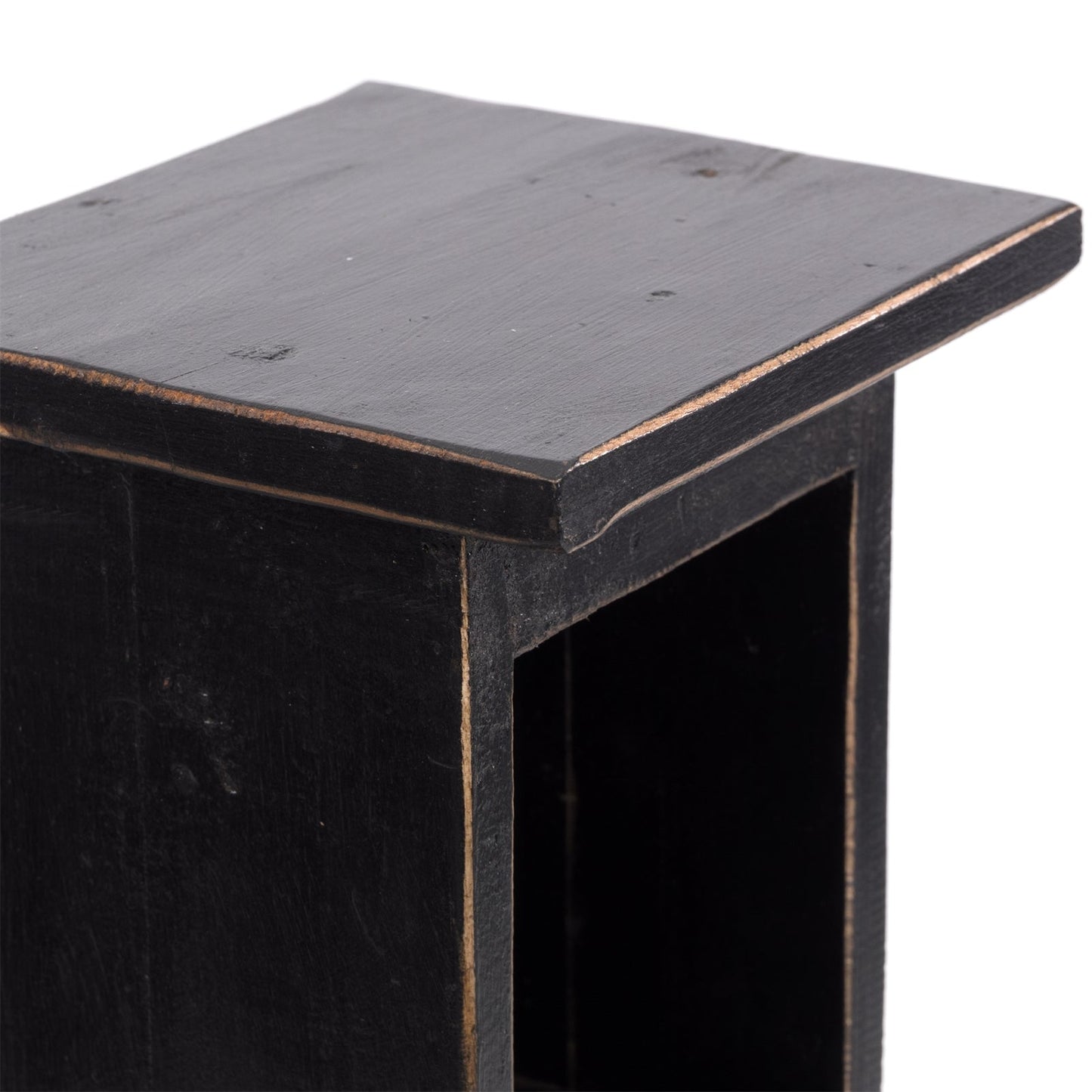 HOLZ CD REGAL TOWER | 75cm, Holzregal, Buch CD Rack mit 4 Fächern | Farbe: 09 voodoo - schwarz