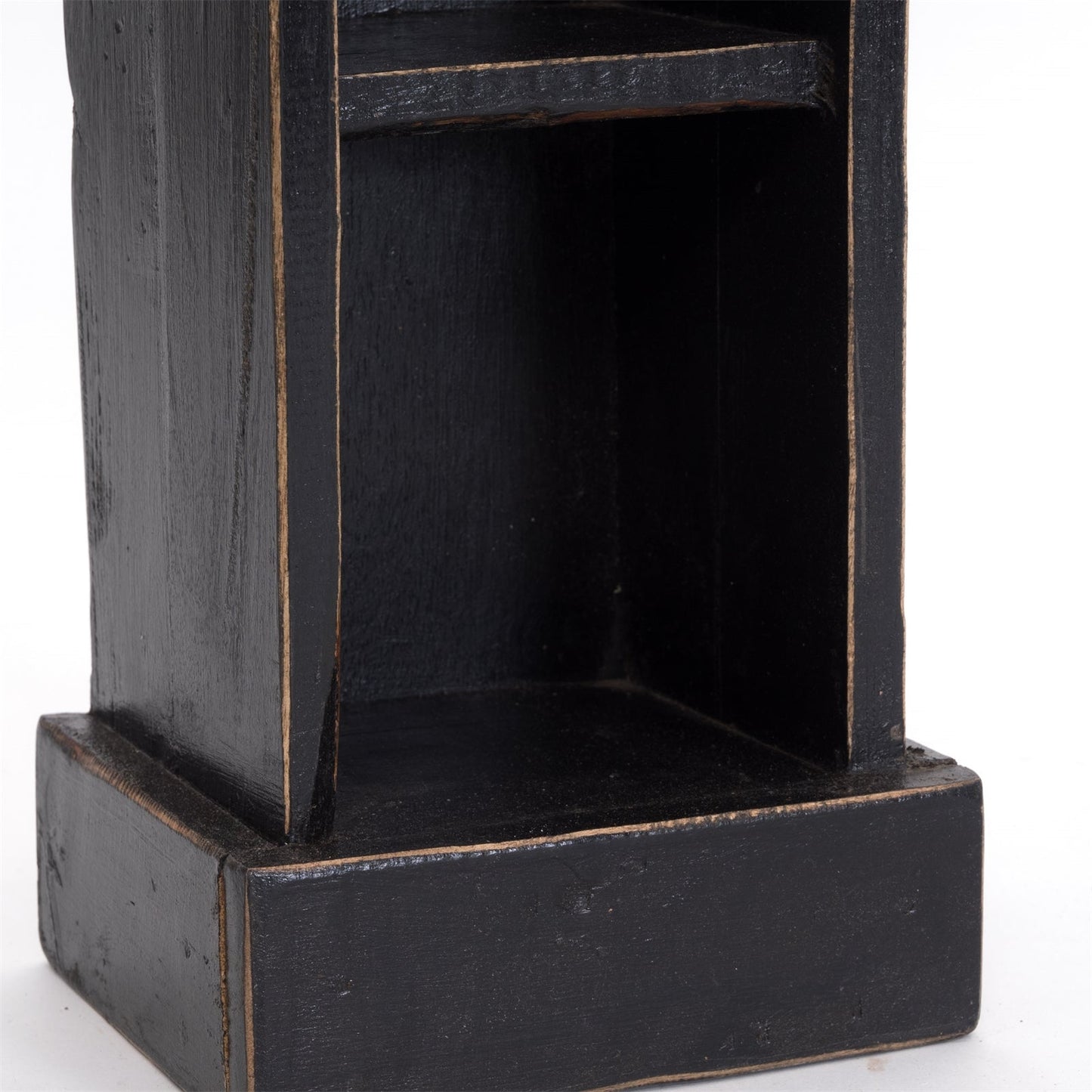 HOLZ CD REGAL TOWER | 75cm, Holzregal, Buch CD Rack mit 4 Fächern | Farbe: 09 voodoo - schwarz