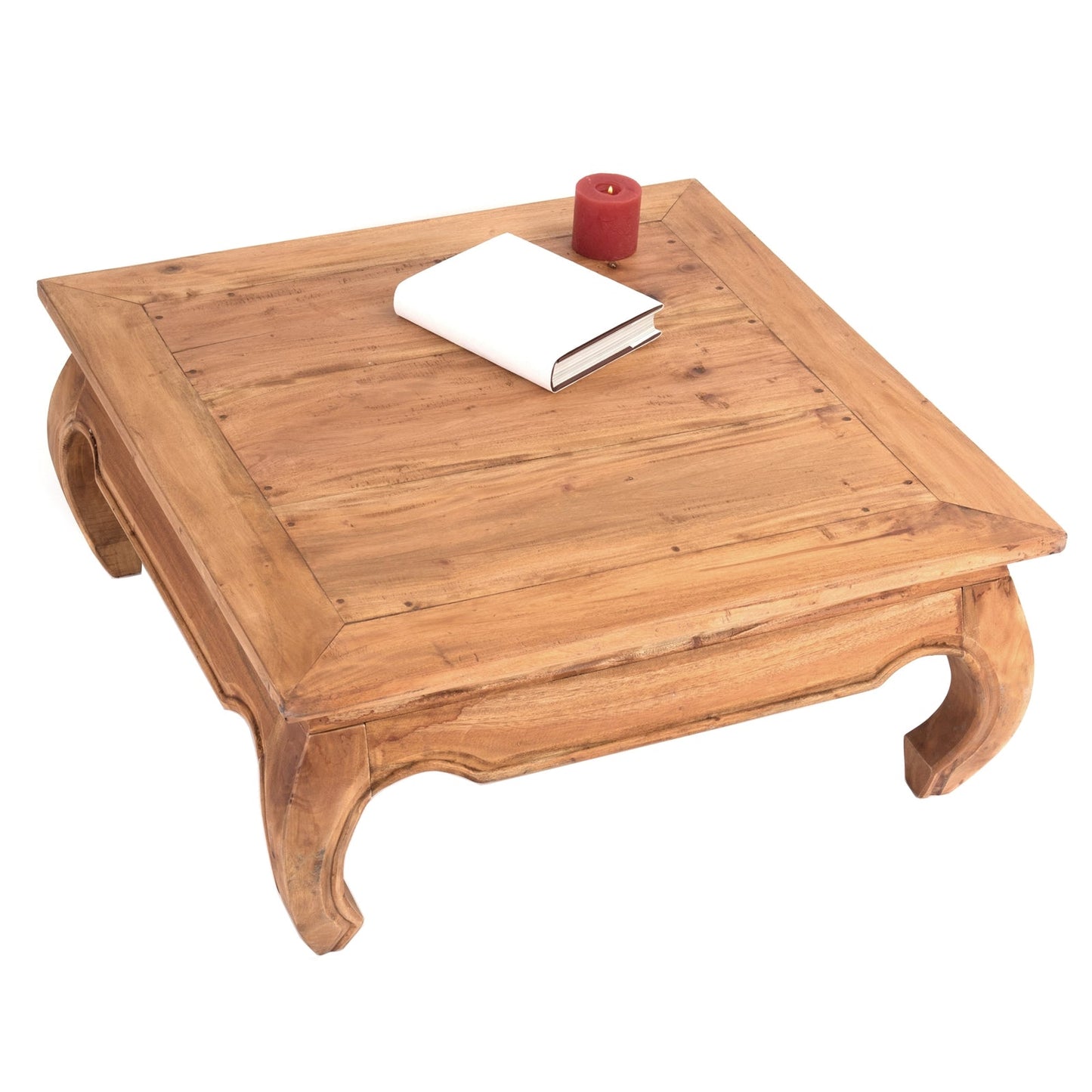 OPIUMTISCH "EAST 80" | 80x80x36 cm, Mahagoni | Beistelltisch  | Farbe: 08 honigfarben gewachst