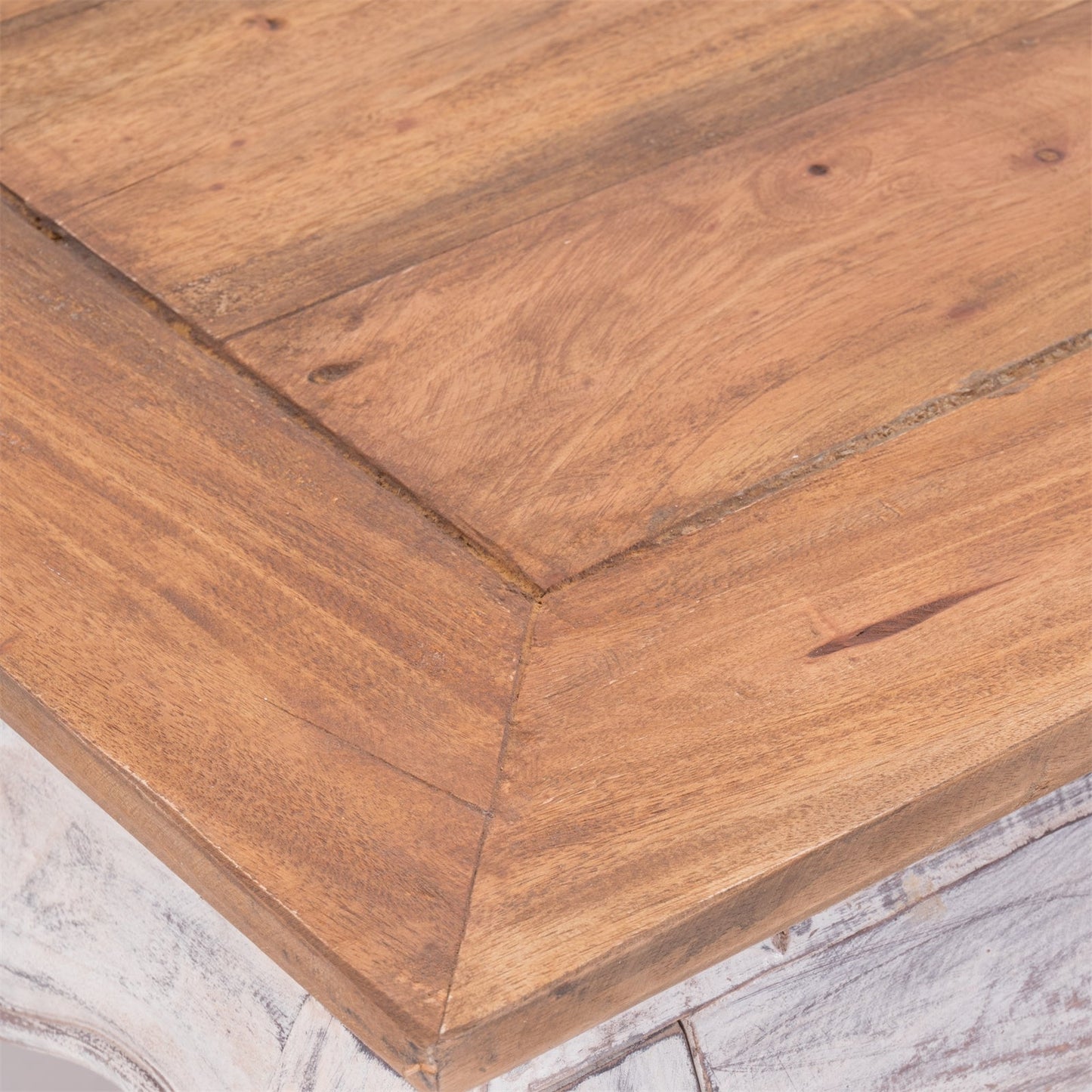OPIUMTISCH "EAST 80" | 80x80x36 cm, Mahagoni | Beistelltisch  | Farbe: 05 weiß-natur