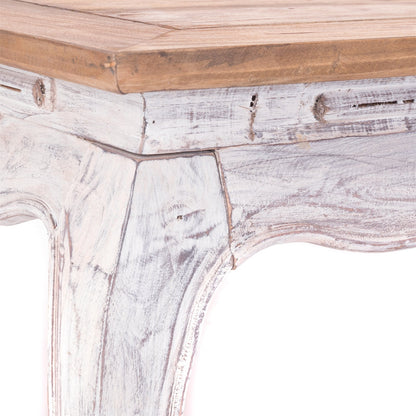 OPIUMTISCH "EAST 80" | 80x80x36 cm, Mahagoni | Beistelltisch  | Farbe: 05 weiß-natur